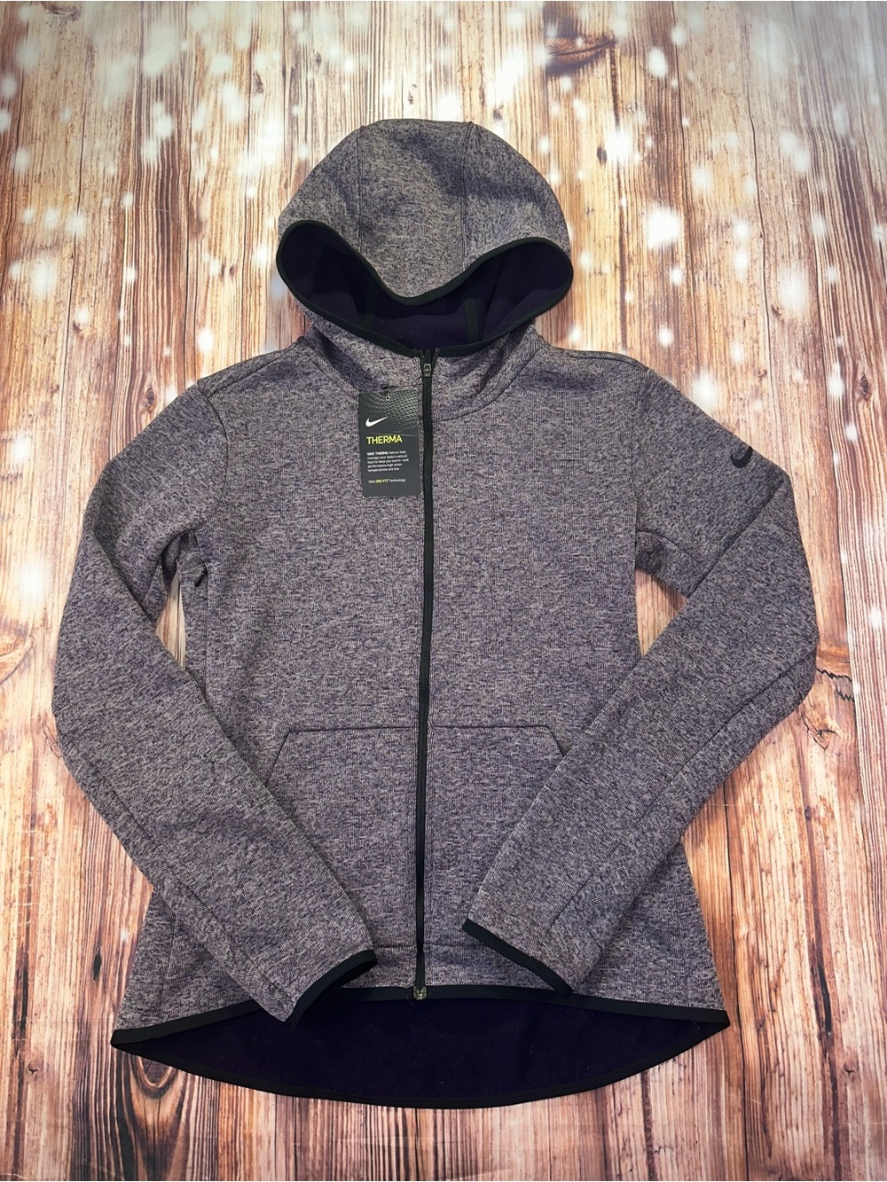 NWT Nike Therma Full-Zip Hooded Women’s Training Jacket Size Medium Purple